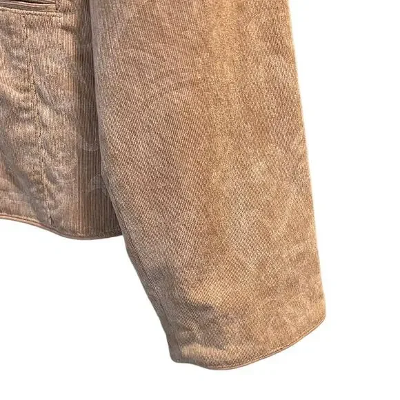 Chico’s Corduroy Palia Jacket Size Small in Camel Jacquard Damask - Picture 6 of 13